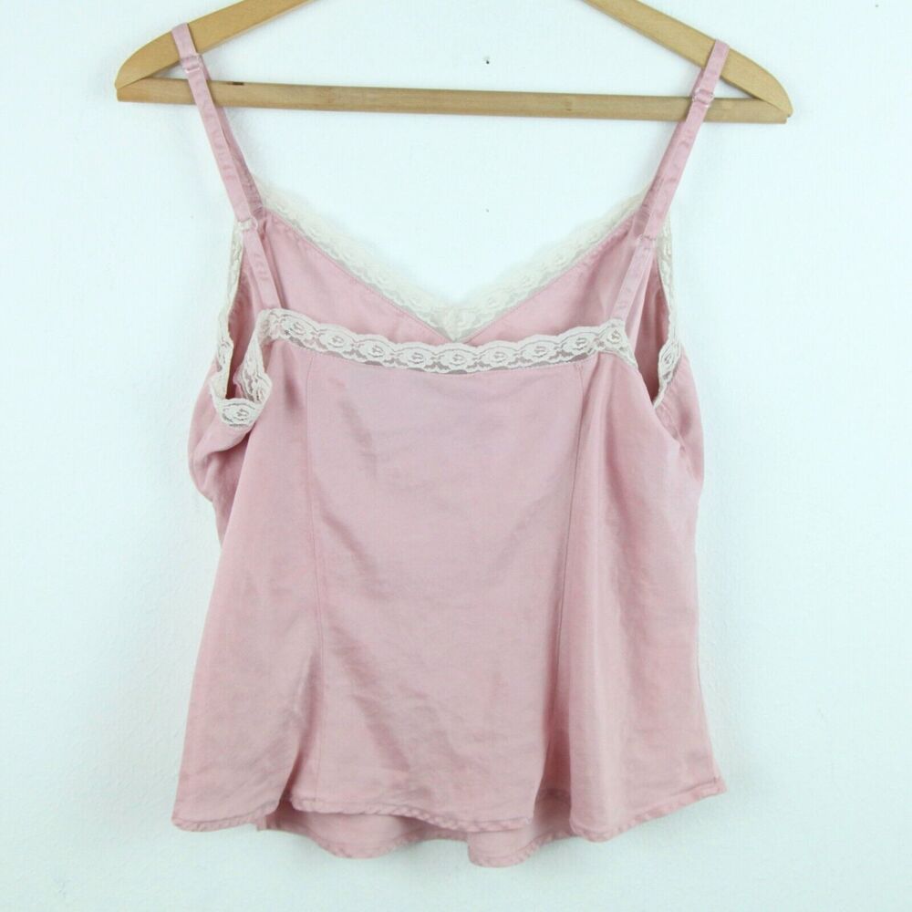 Vintage Y2K Babydoll Slip Top Silk Satin Pastel Pink Coquette Feminine Dainty 12 - Picture 6 of 6